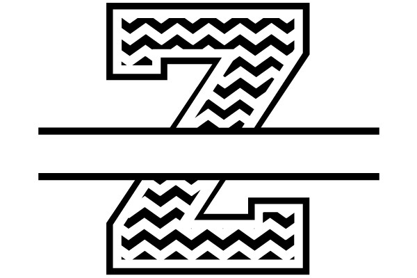 Bold Chevron Patterned Letter Z