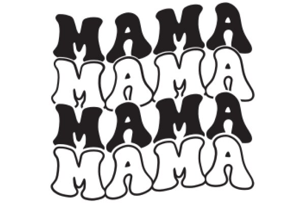 Mom's Love: A Illustration of the Word 'Mama' in a Stylized Font