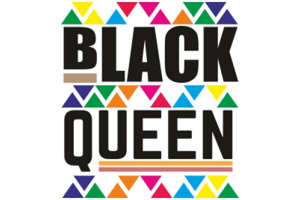 Vibrant and Colorful Design with the Words 'Black Queen' in a Stylized Font