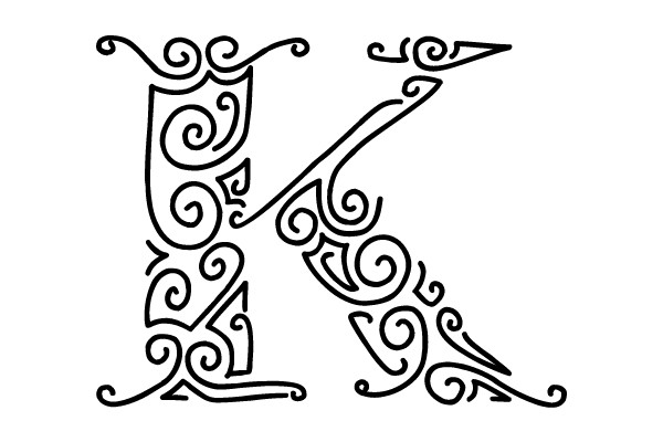 Kaleidoscopic Script: An Intricate Typographic Design