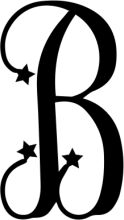 Stylized Letter 'B' with Star Accents