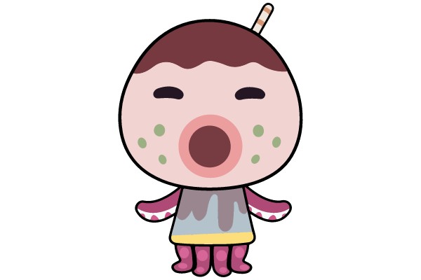 Little Chubby Character with Doughnut Crown