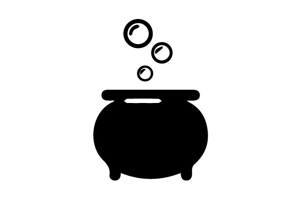 Boiling Pot with Bubbles