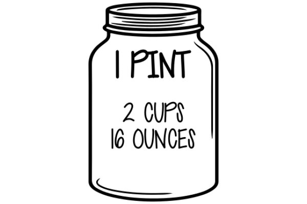 A Simple Illustration of a Mason Jar with a Message