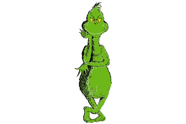 The Grumpy Green Cartoon Character: A Playful and Colorful Illustration