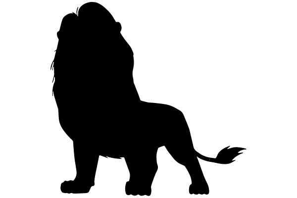 Silhouette of a Prideful Lion