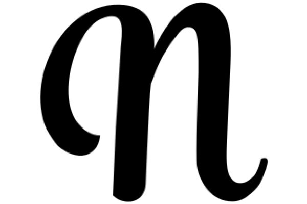 Simplistic Black Letter 'N' on a White Background