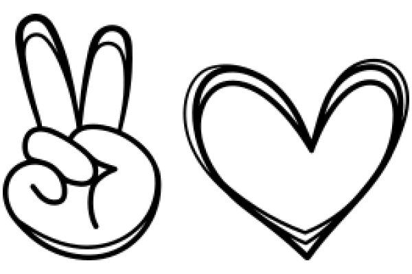 Simplicity in Art: APeace Sign and a Heart