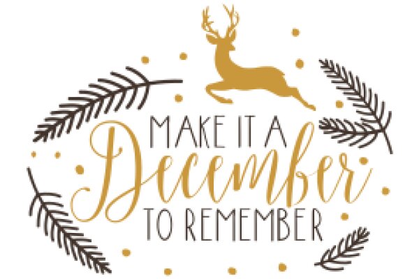 Make It a December to Remember: A Festive Quote with a Deer Silhouette and Seasonal Decorations