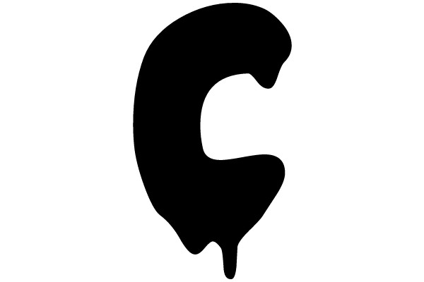 Black 'C' with Drip