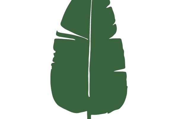 Simplified Green Leaf Silhouette