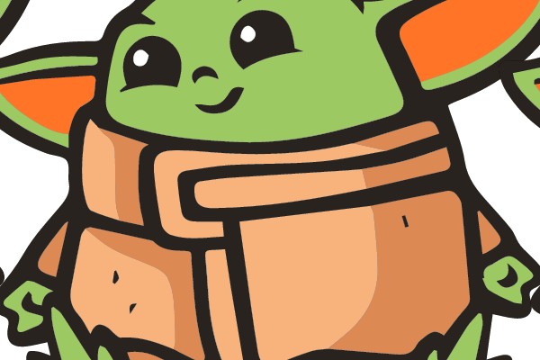 Baby Yoda in a Hug