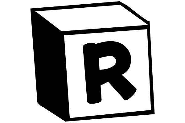 Block with 'R'
