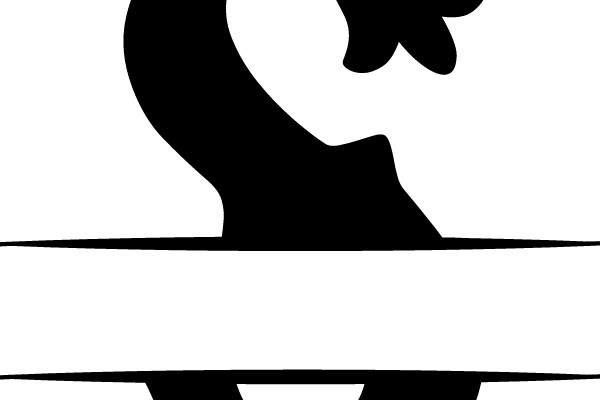 Black Hook on White Background