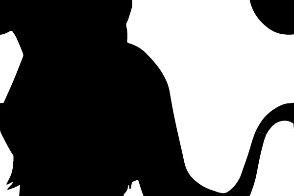 Silhouette of a Curious Dog