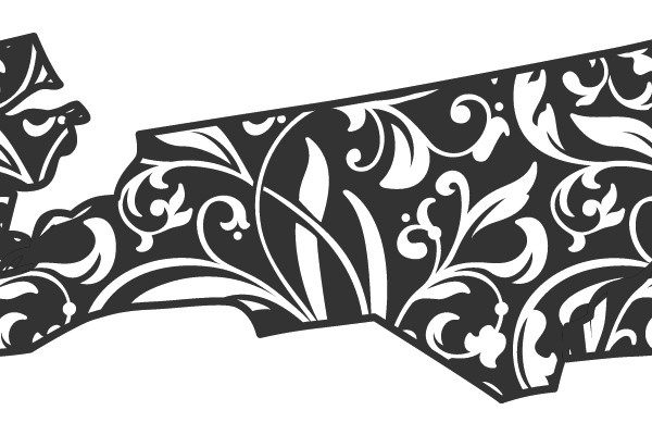 Ornate Pattern on a Geometric Background