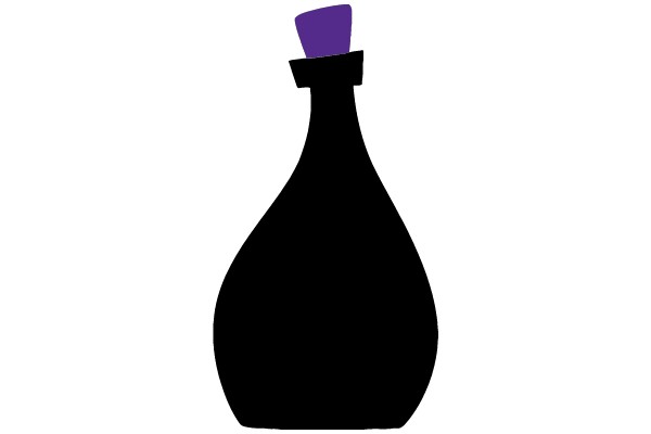 Enigmatic Elixir: The Alluring Mystery of a Black Bottle with a Purple Cap