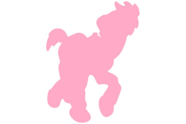 Pink Silhouette of a Horse