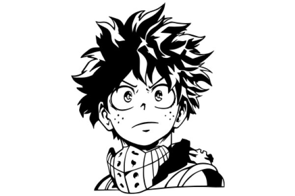 ACharacter with Spiky Hair and a Determined Expression