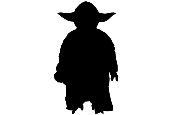 Silhouette of a Silent Guardian: A Tribute to the Iconic Star Wars Character, Yoda