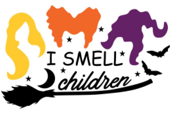 A Whimsical Logo for a Children's Event: 'I Smell Children' with a Magical Night of Fun and Games