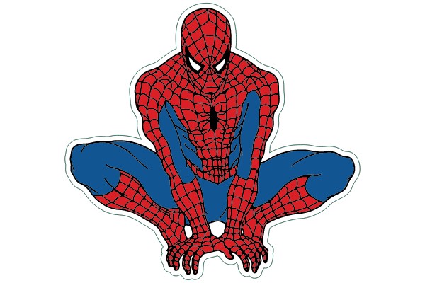 Spider-Man in a crouched, ready-to-spring pose.