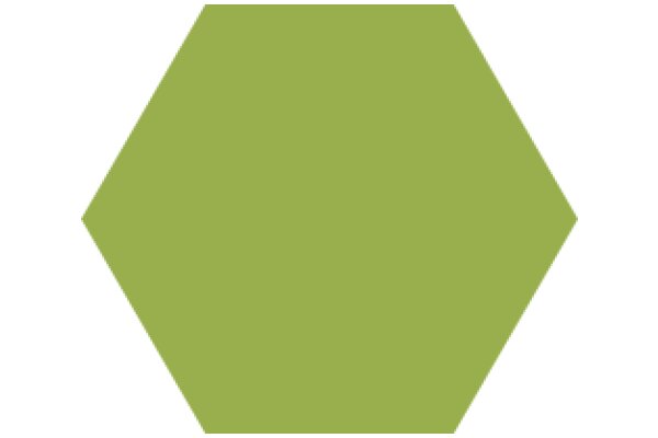 Vibrant Geometric Art: A Close-up View of a Lime Green Hexagon