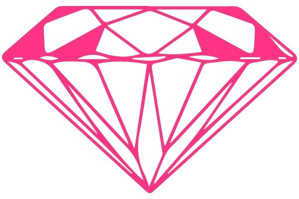 Pink Diamond Outline