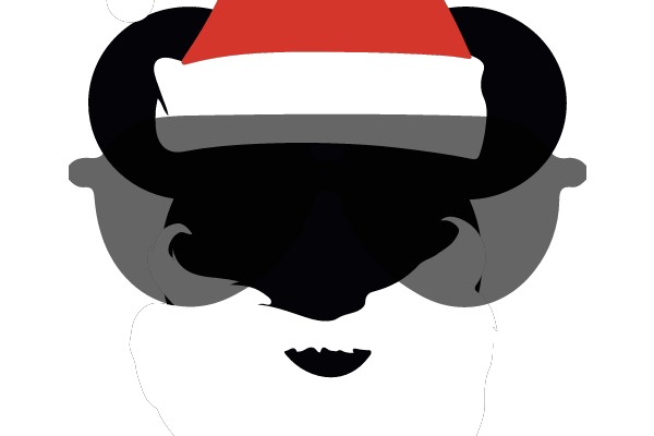 Jolly Icon: A Festive Santa Silhouette