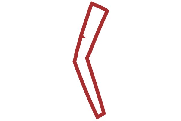 Digital Art: A Red Abstract Shape