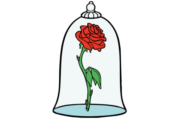 A Rose in a Glass Vase