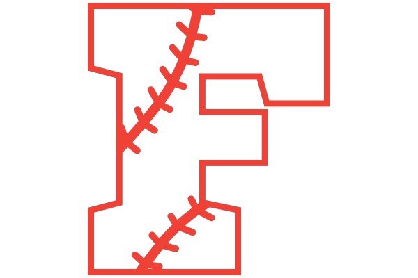 Baseball Stitched Letter F