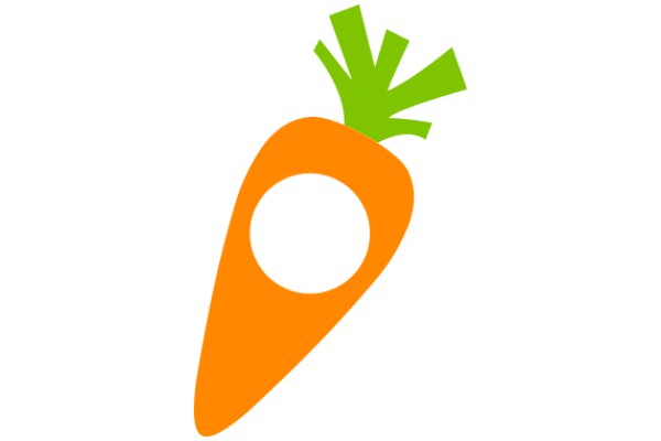 Vibrant Orange Carrot with a Green Top