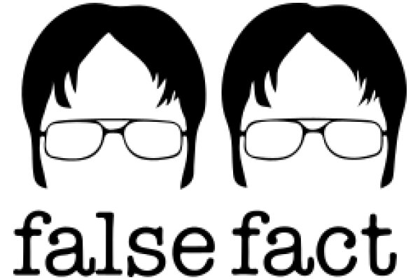 A Pair of Glasses and the Word 'False Fact' - A Graphic Design
