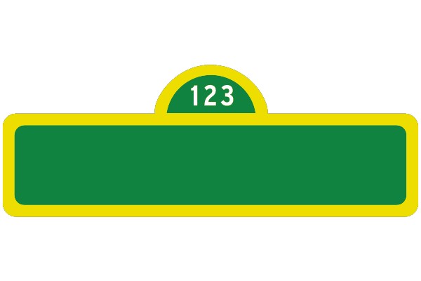 Number 123 Road Sign
