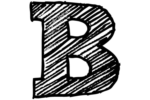 Bold Hand-Drawn Letter B