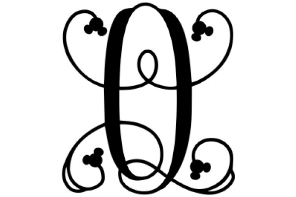 Monogram Design: A Stylish Letter 'O' with a Swirl