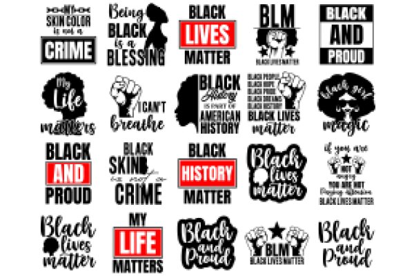 A Collection of Black Lives Matter Stickers and Buttons