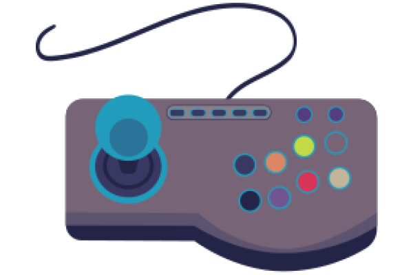 A Digital Artwork of a Game Controller with a Cord