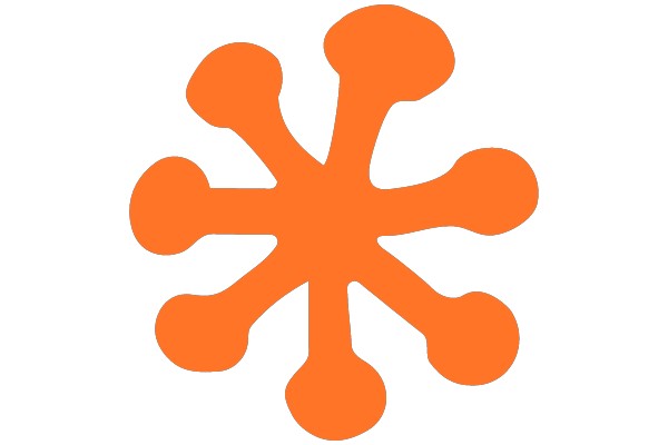 An Orange Radiating Symbol