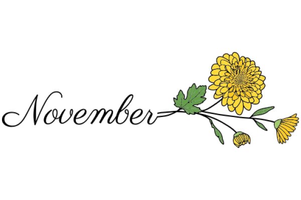 November's Embrace: A Floral Celebration of the Month