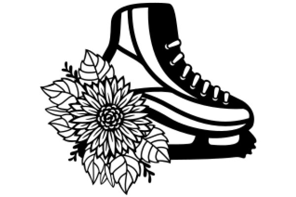 ASkateboard and a Flower