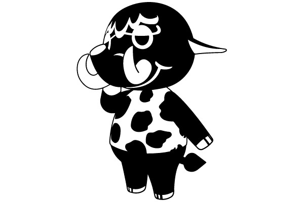 Cheerful Cow Character: A Whimsical Illustration