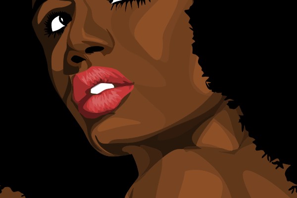 Afro Woman in Yellow