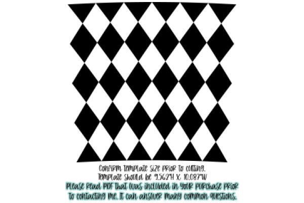 Checkered Pattern with Text