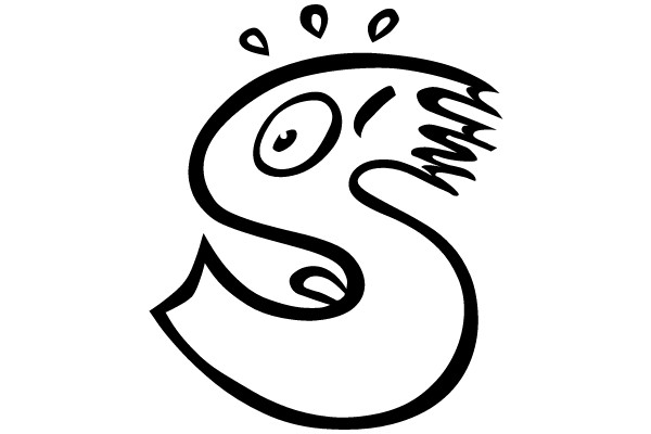 Curly-Faced Cartoon Character