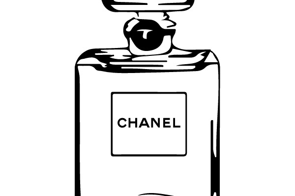 Chanel Perfume Bottle Illustration