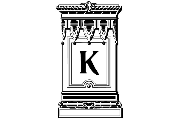 Elegant Gothic Initial K