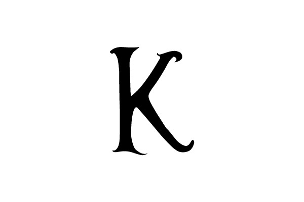 Bold Serif Letter K