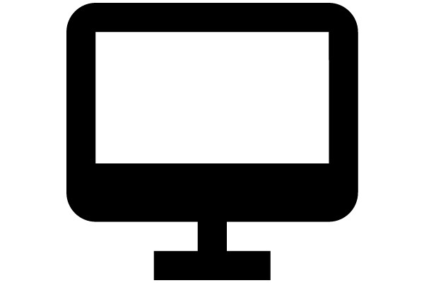 Simplistic Iconography: A Computer Monitor in a Minimalist Design